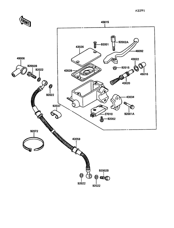 KL650 Главный тормозной цилиндр