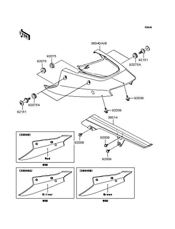 ZX1200 Боковые обтекатели
