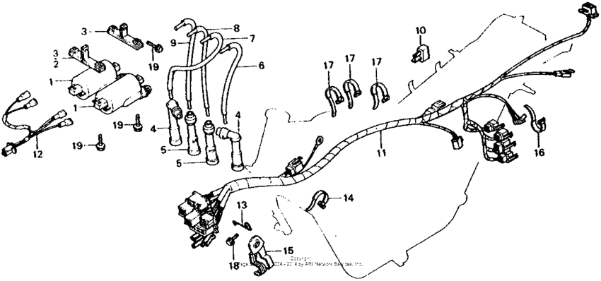 Wire harness + ignition coil