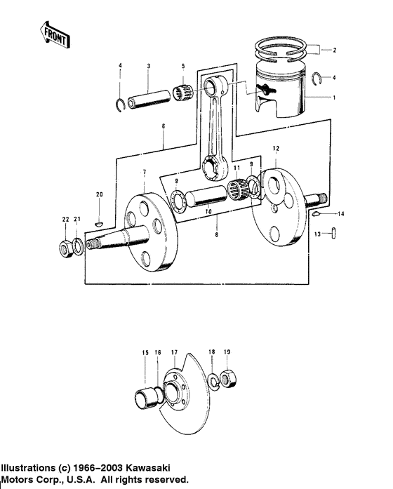Crankshaft/piston/rotary valve
