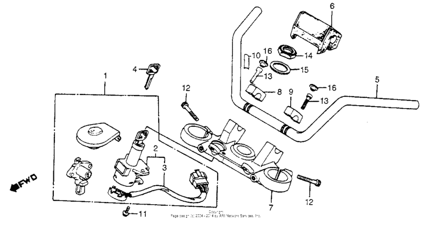 Handlebar + top bridge