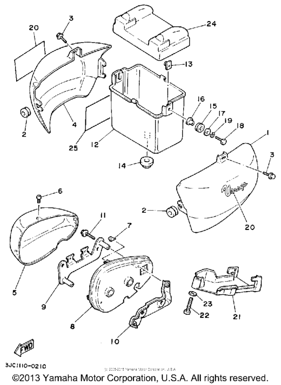 XV535AC Боковые обтекатели