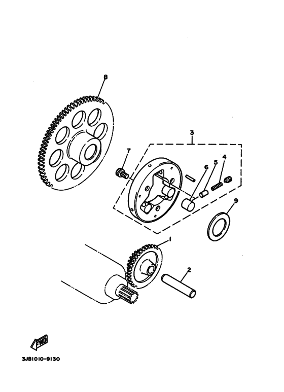 XV400 Starter clutch outer assy