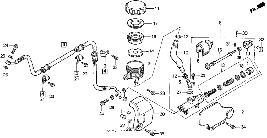 Vt1100c2rr. brake master cyl.