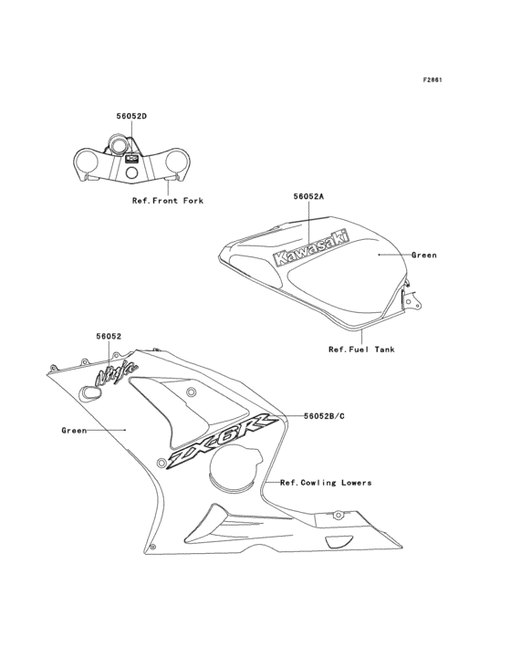ZX600 Наклейки