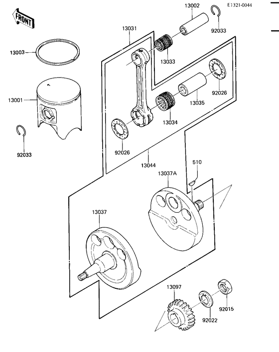 Crankshaft/piston