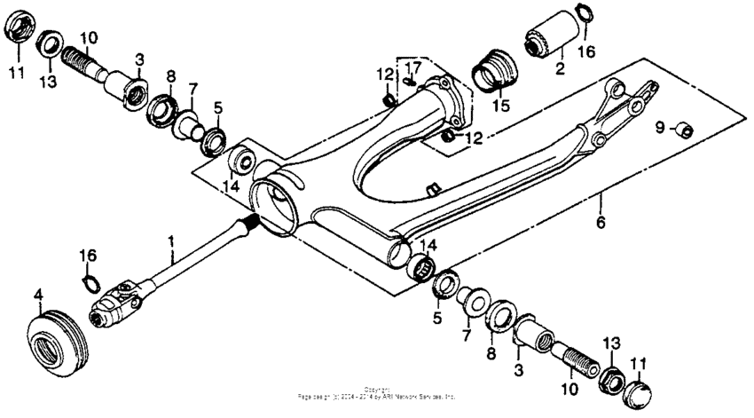 Swingarm + propeller shaft