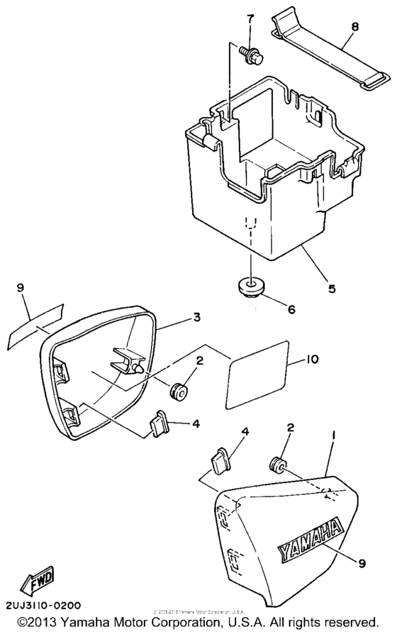 XV250 Боковые обтекатели