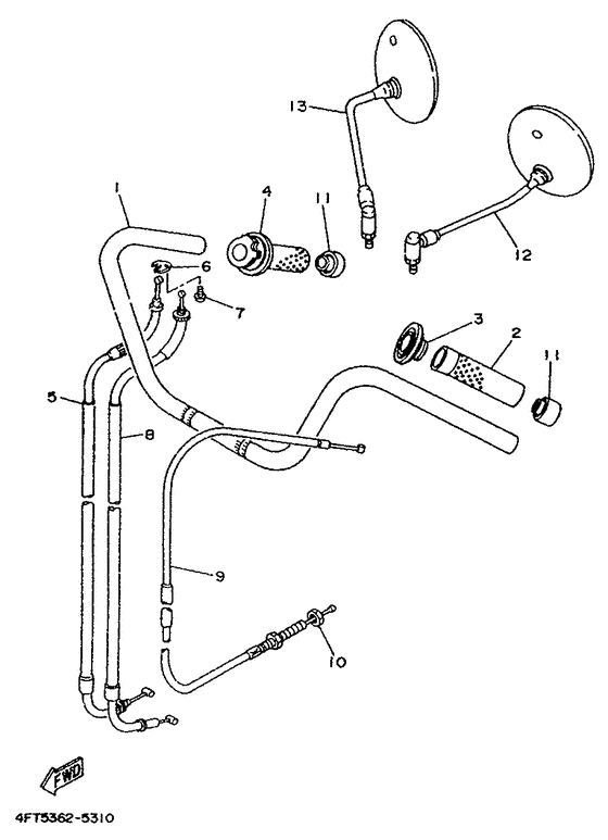 Steering handle. cable