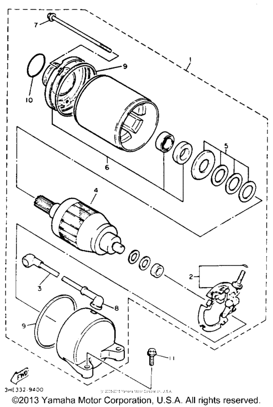 FZR600RDC Стартер