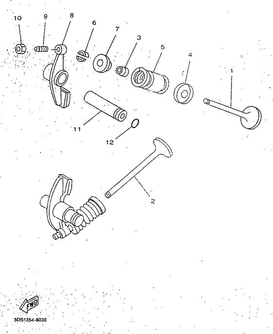 YP125R Клапана