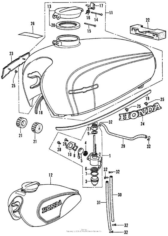Fuel tank + fuel valve k4