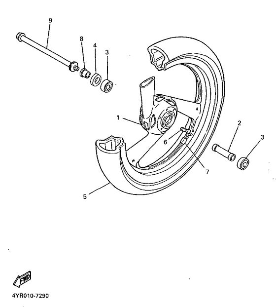 FZS600 Переднее колесо