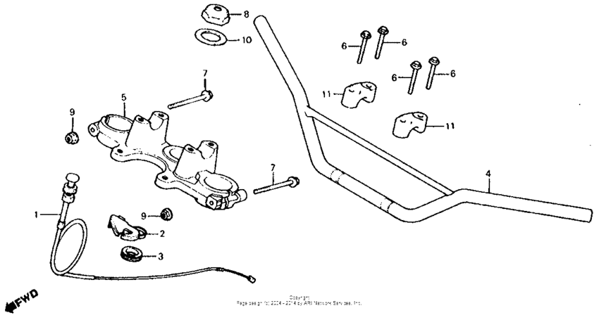 Handlebar + top bridge 80-84