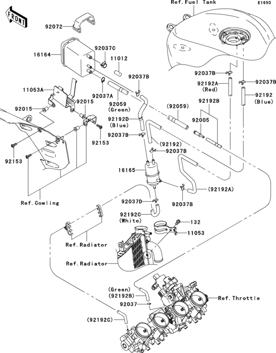 ZX1000 Топливная система