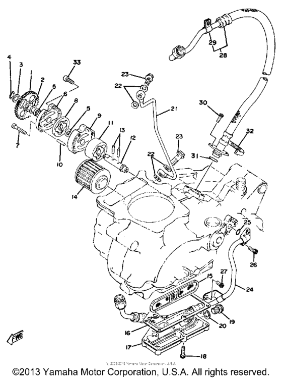 SR500F Oil pump-oil cleaner