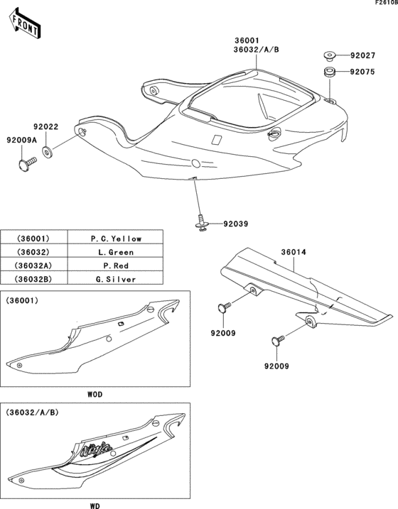 Side covers/chain cover(zx600-j3)