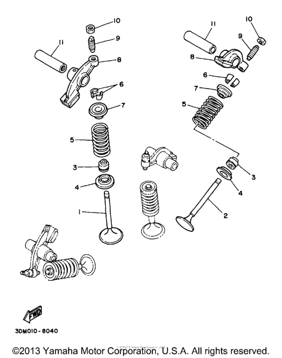 XV250 Клапана