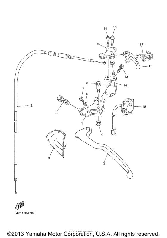 YZ250FAL Рулевые переключатели