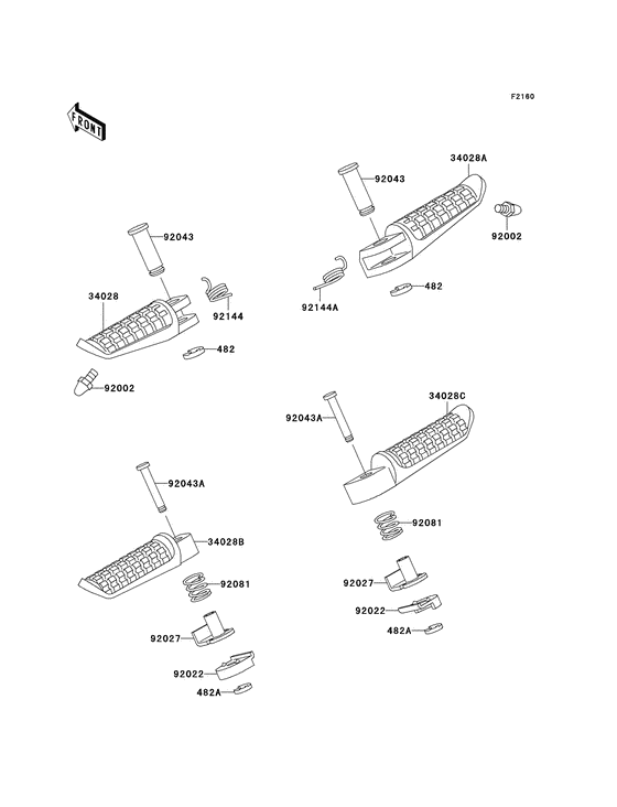 ZX600 Подножки