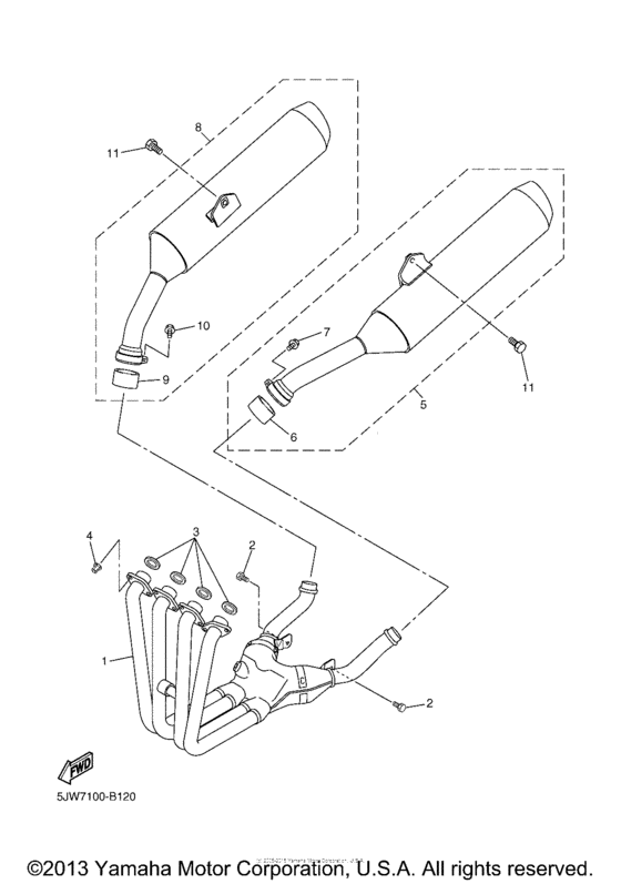 FJR1300A Выхлопная система