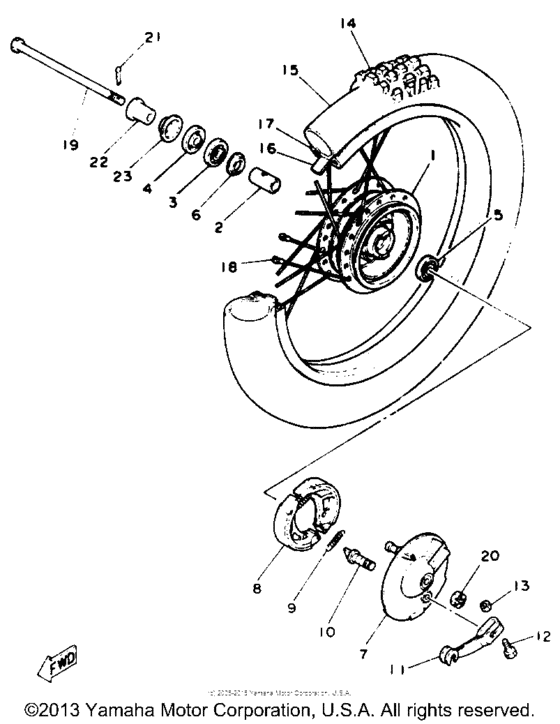 PW80E Переднее колесо