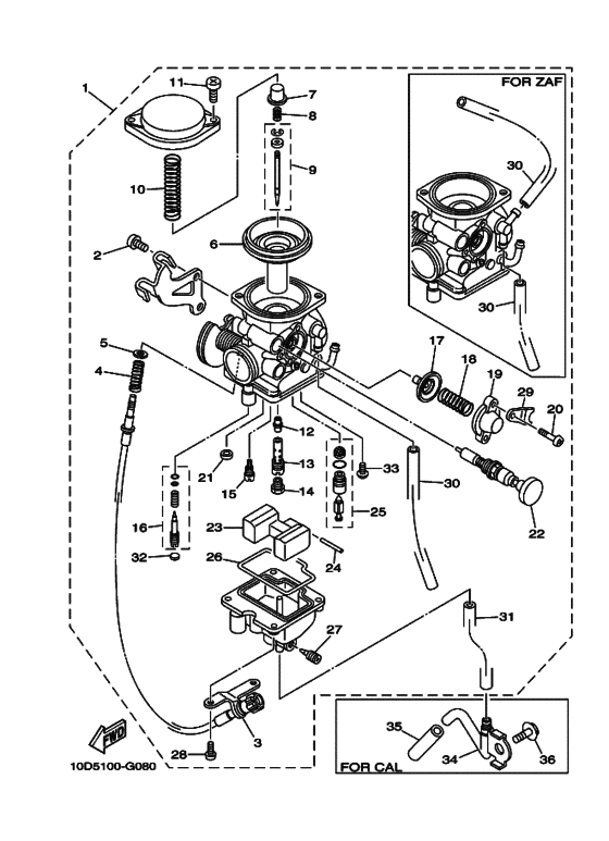 TW200E Carburetor assy