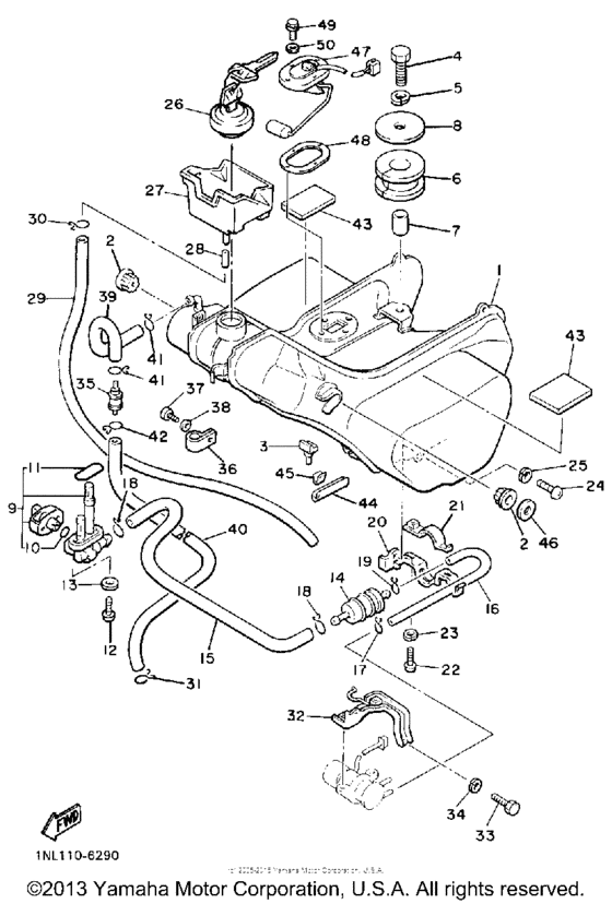 XVZ13DTC Топливный бак