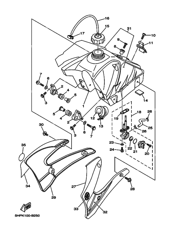TTR125E Tank fuel