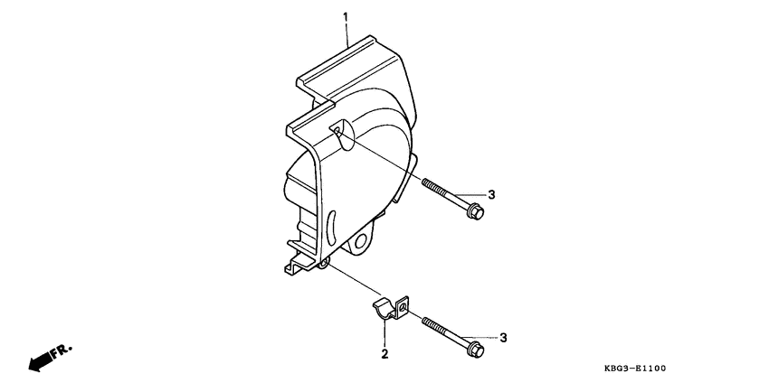 CB250 Left rear cover
