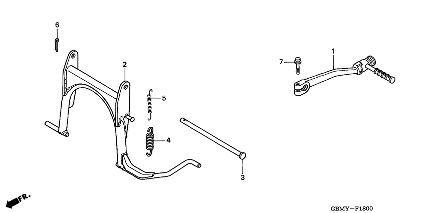 Stand/kick starter arm