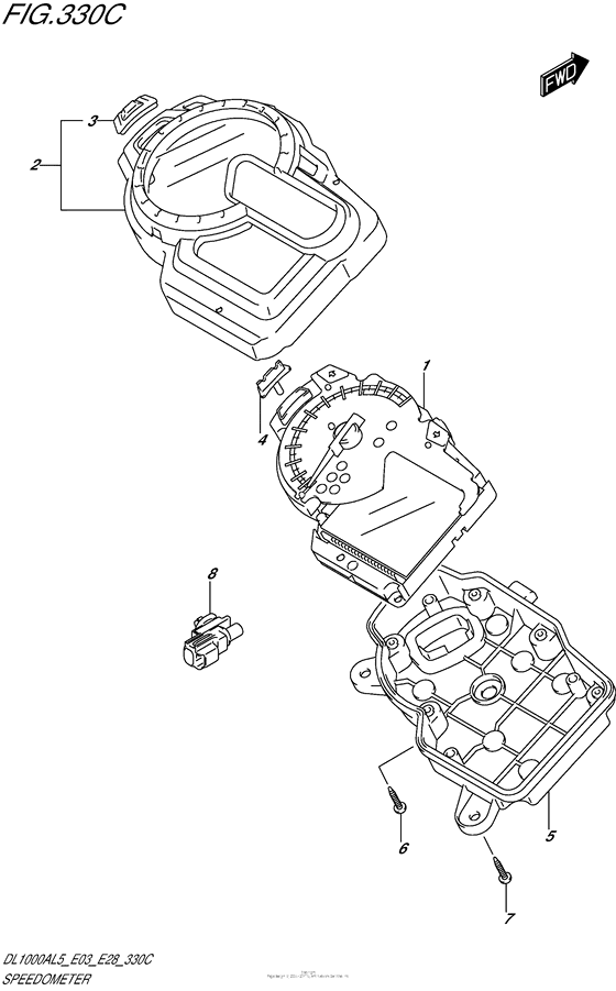 DL1000 (ABS) Speedometer (Dl1000Al5 E33)