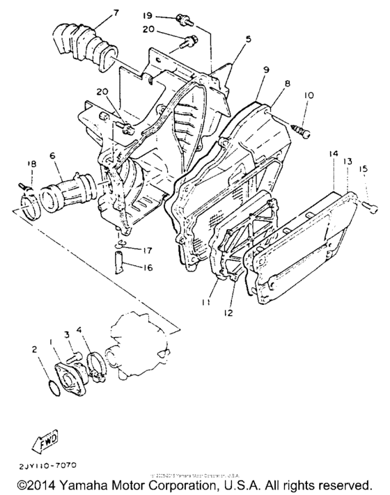 TW200EC Воздушный фильтр