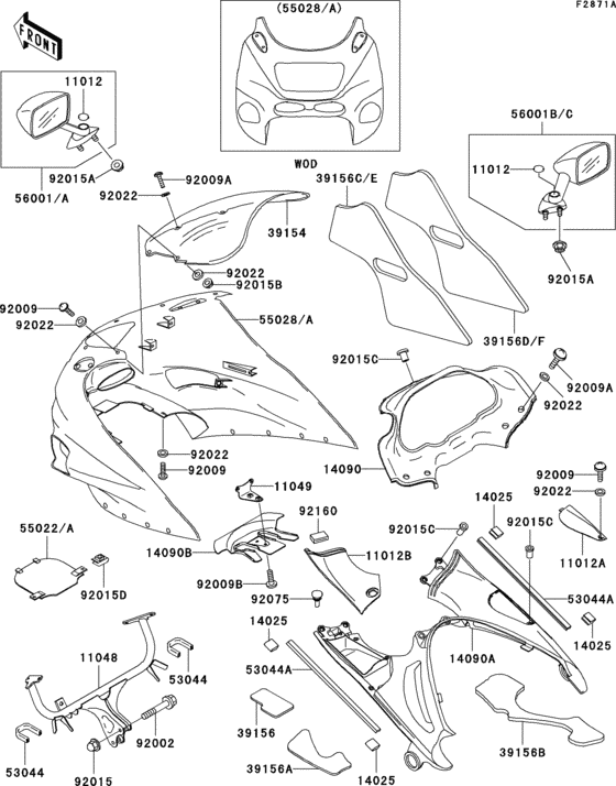 Cowling(1/2)(zx1100-d6)