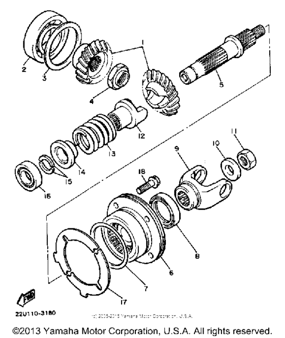XV500K Промежуточный ведущий вал
