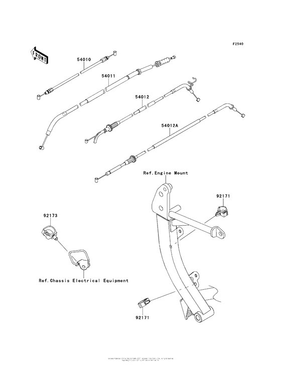 KLZ1000 Тросы управления