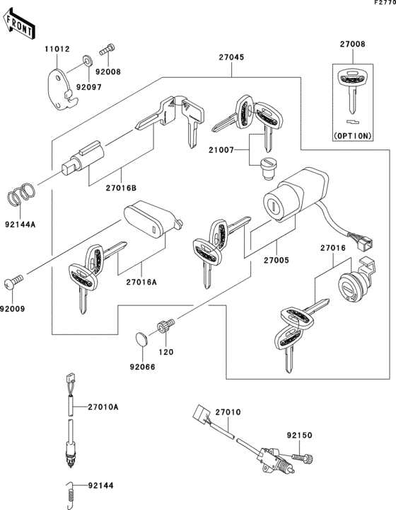 VN800 Замок зажигания