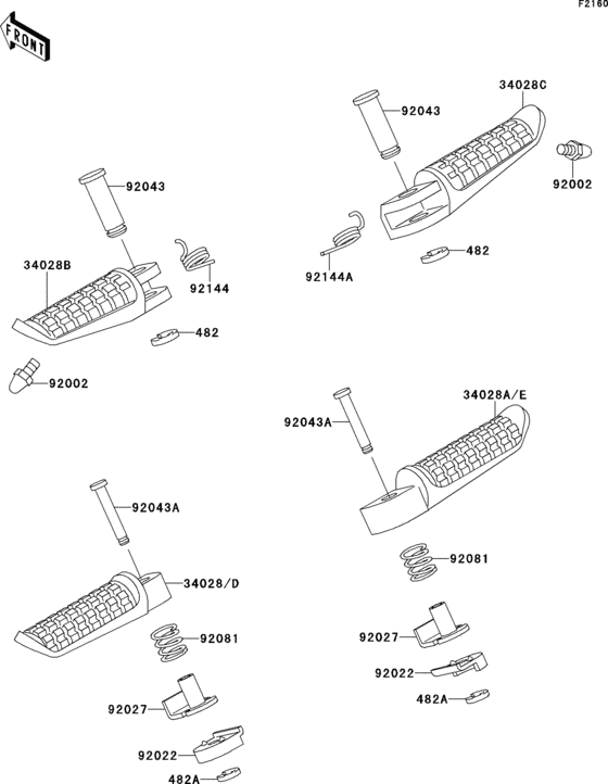 ZX600 Подножки