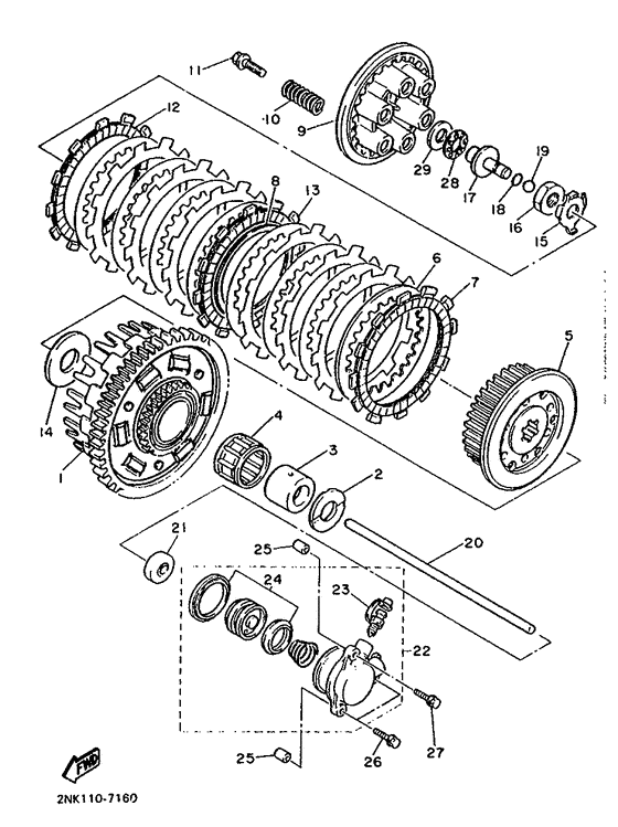 FZR750R Сцепление
