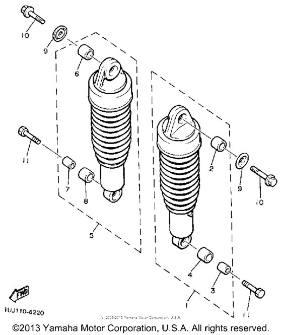 YX600W Амортизаторы задние