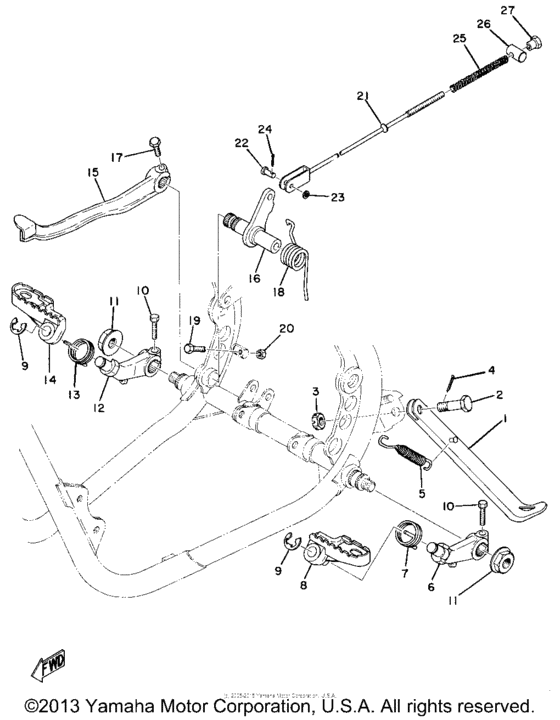 Stand - footrest - brake pedal