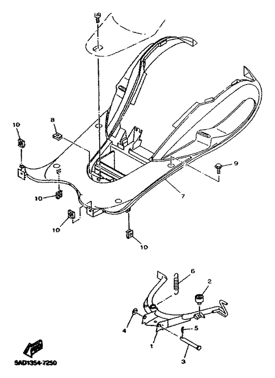 YN50R Stand. footrest