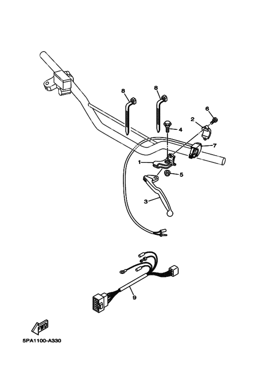 YZ85 Interruptor  manillar&palanc