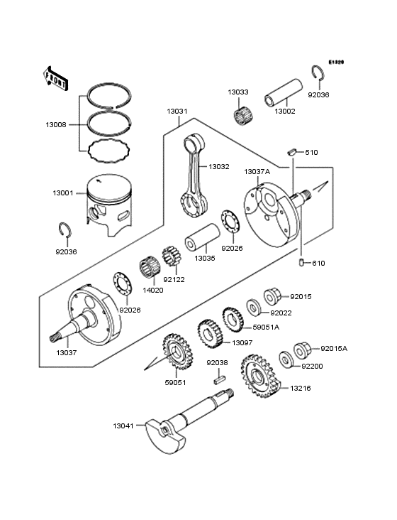 Crankshaft/piston