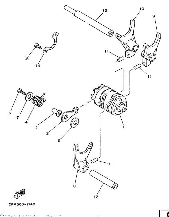 Shift cam. fork