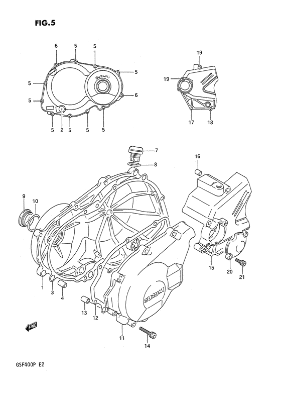 Crankcase cover ass`y  (v