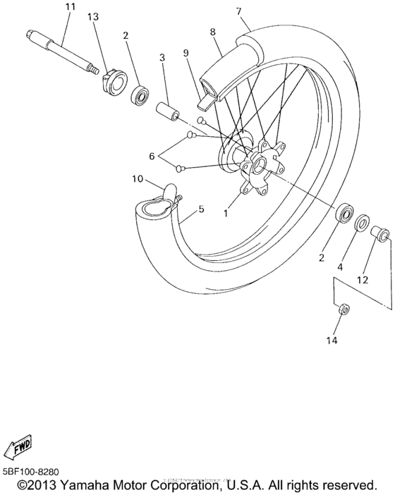 WR400FL Переднее колесо