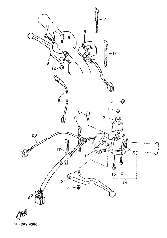 Handle switch. lever