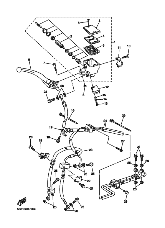 FZ6-NA Передний тормозной цилиндр
