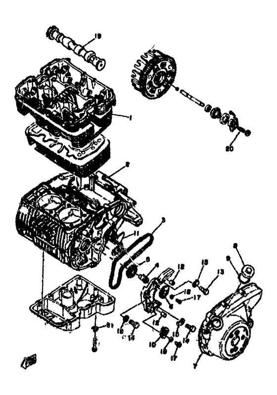 Cylinder. crankcase